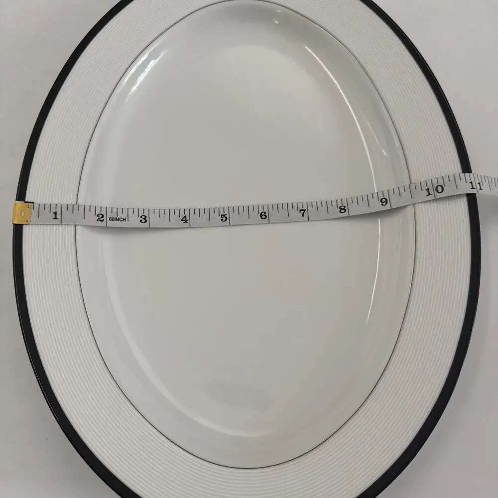 Vintage Mikasa Midnight L5542 Oval Serving Platter MCM Made in Japan